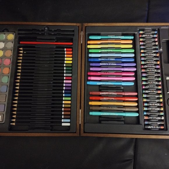 Art 101 Fine Arts Wood Art Set Art Art Set Wood Case 1 Pc Crayons